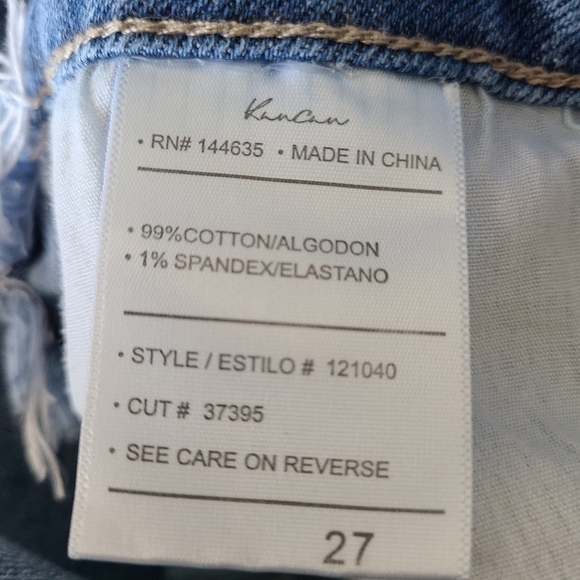 REPURPOSED Maurice's Patchwork Distressed Blue Denim Mini Skirt Size 27 - Picture 11 of 12